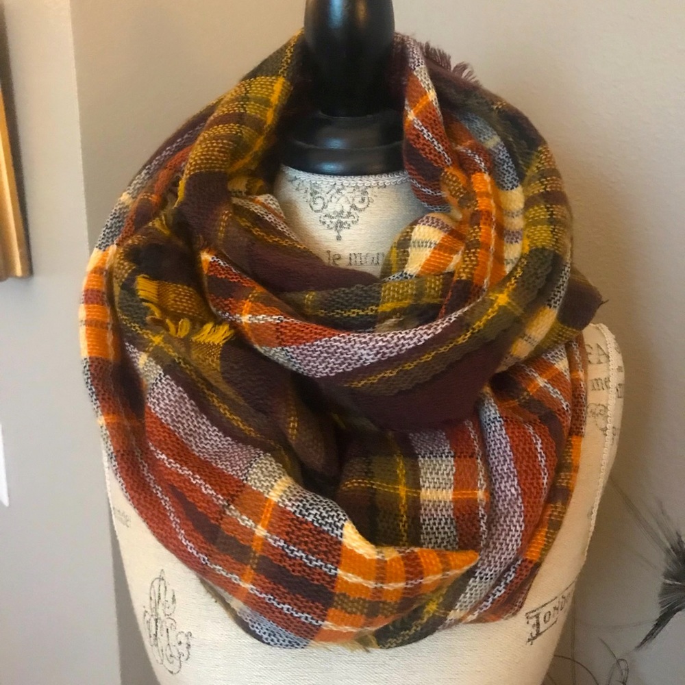 Fall colors infinity scarf